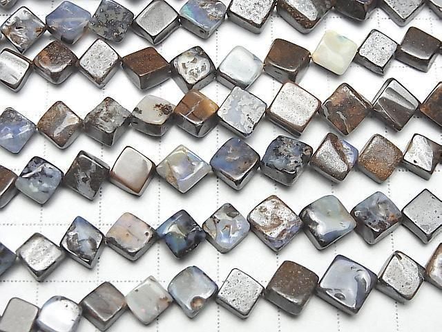 Boulder Opal Flat Diamond 1strand beads (22pcs)