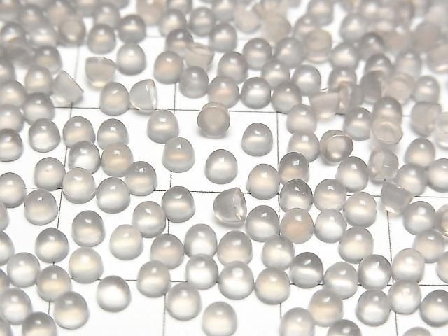Grauer Onyx AAA Rund Cabochon 3x3mm 20Stk