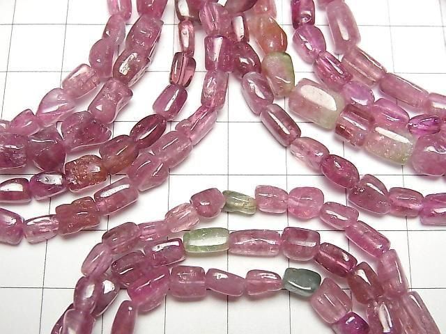 Rosa Turmalin AA++ Nugget Armband