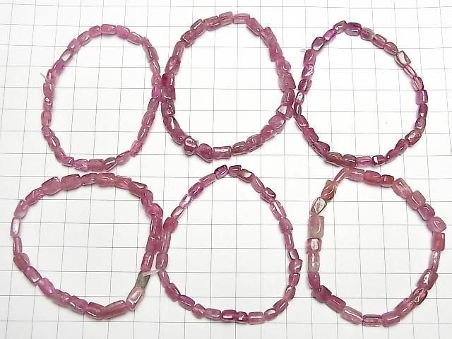 Rosa Turmalin AA++ Nugget Armband