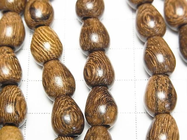 Wood Beads Vertical Hole Drop 12x9x9mm 1strand beads (aprx.15inch/38cm)