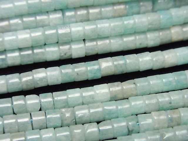 Amazonit AA Rondelle (Heishi) 3x3x2mm 1Strang Perlen (ca. 15 Zoll/36 cm)