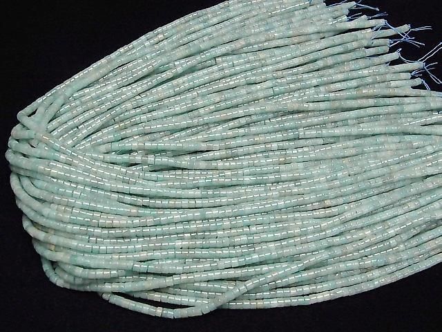 Amazonit AA Rondelle (Heishi) 3x3x2mm 1Strang Perlen (ca. 15 Zoll/36 cm)