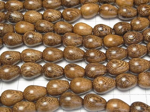 Wood Beads Vertical Hole Drop 14x11x11mm 1strand beads (aprx.15inch/38cm)