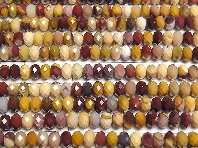 Hochwertig! Mookaite Facettiert Knopf Rondelle 6x6x4mm 1Strang Perlen (ca. 15 Zoll/36 cm)