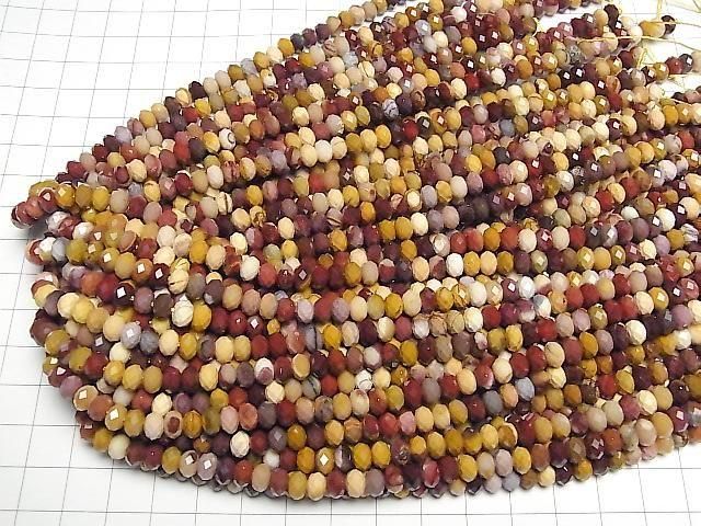 Hochwertig! Mookaite Facettiert Knopf Rondelle 6x6x4mm 1Strang Perlen (ca. 15 Zoll/36 cm)