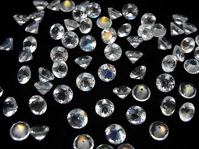 Hochwertig Andesin Labradorit AAA- Lose Stein Rund Facettiert 5x5mm 1Stk