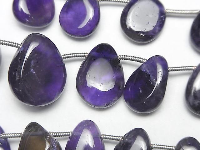 Amethyst AA++ Birnenform (Glatt) Halb oder 1Strang Perlen (ca. 17 Zoll/42 cm)