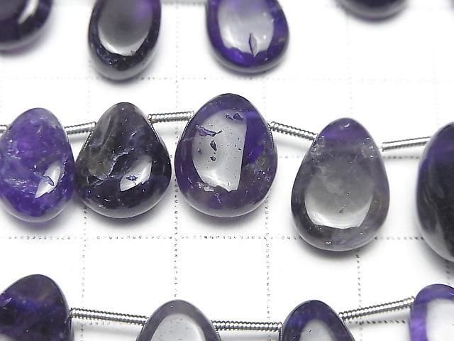 Amethyst AA++ Birnenform (Glatt) Halb oder 1Strang Perlen (ca. 17 Zoll/42 cm)