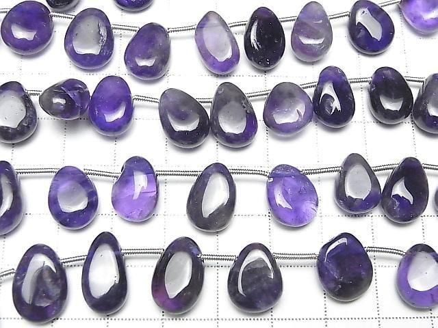 Amethyst AA++ Birnenform (Glatt) Halb oder 1Strang Perlen (ca. 17 Zoll/42 cm)