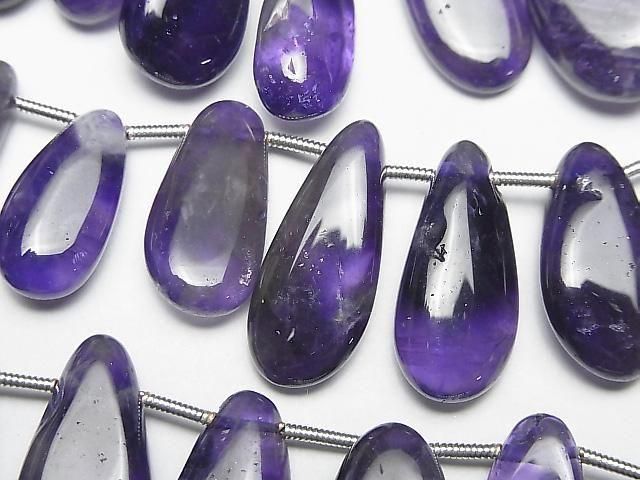 Amethyst AA++ Birnenform (Glatt) Halb oder 1Strang Perlen (ca. 17 Zoll/42 cm)