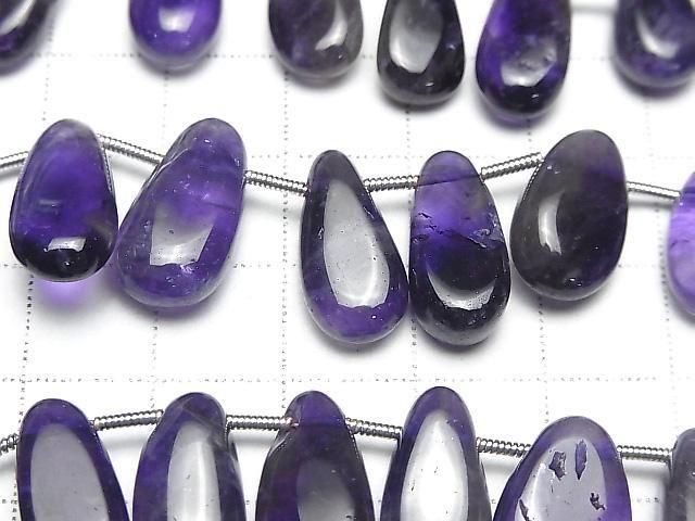 Amethyst AA++ Birnenform (Glatt) Halb oder 1Strang Perlen (ca. 17 Zoll/42 cm)