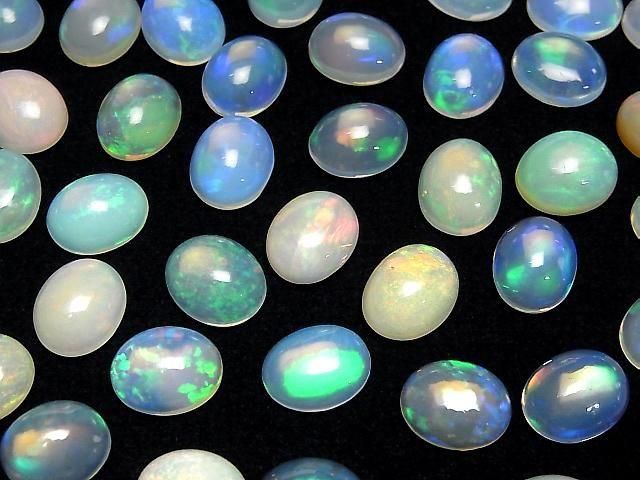 Hochwertiger äthiopischer Opal AAA Oval-Cabochon 11x9mm 1Stk