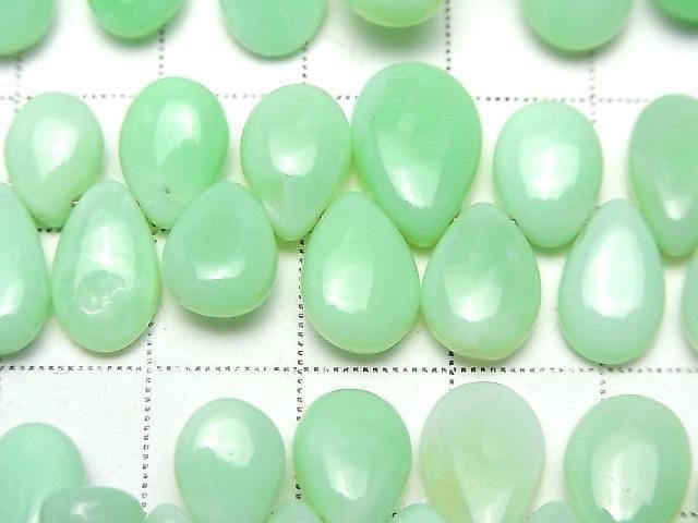 Grüner Opal AA++ Tropfenform (glatt) Halb oder 1strang Perlen (ca. 7 Zoll/18 cm)