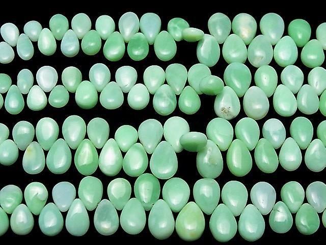 Grüner Opal AA++ Tropfenform (glatt) Halb oder 1strang Perlen (ca. 7 Zoll/18 cm)