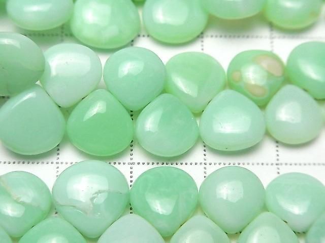 Grüner Opal AA++ Kastanie (glatt) Halb oder 1strang Perlen (ca. 7 Zoll/18 cm)