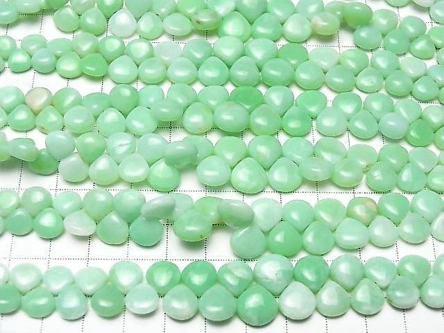 Grüner Opal AA++ Kastanie (glatt) Halb oder 1strang Perlen (ca. 7 Zoll/18 cm)