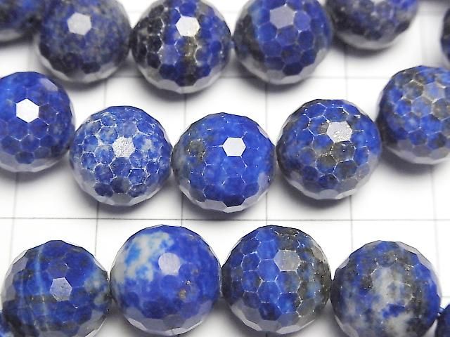 Hochwertig! Lapislazuli AA+ 128 Facettierte Runde 12mm Armband