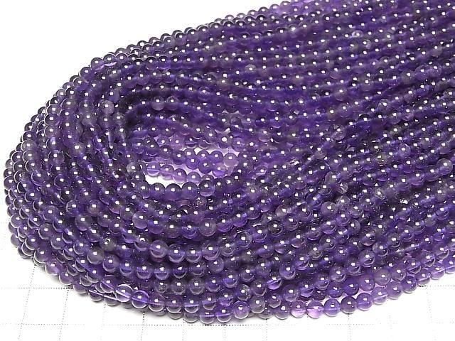 Amethyst AA++ Rund 4.5mm 1Strang Perlen (ca. 15 Zoll / 37 cm)