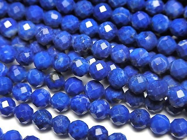 High Quality! Lapislazuli AA++ Faceted Round 4mm 1strand beads (aprx.15inch/37cm)