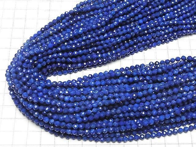 High Quality! Lapislazuli AA++ Faceted Round 4mm 1strand beads (aprx.15inch/37cm)