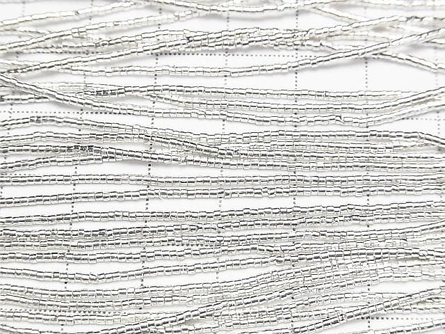Karen Silber Rondelle (Heishi) 1.5x1.5x1mm Weißes Silber 1/4 oder 1 Strang Perlen (ca. 27 Zoll/68 cm)