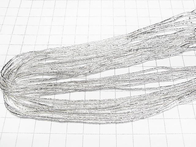 Karen Silver Rondelle (Heishi) 1,5x1,5x1mm Argent Blanc Perles 1/4 ou 1 fil (env. 68 cm)