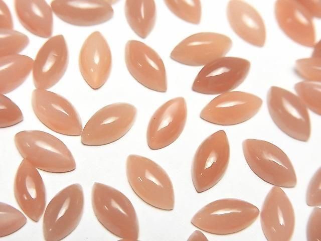 Orangener Mondstein AAA- Marquise Cabochon 8x4mm 10Stück