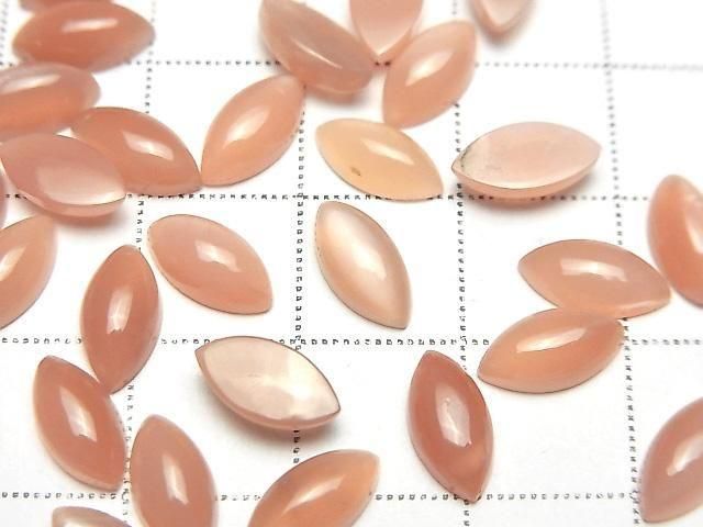 Orangener Mondstein AAA- Marquise Cabochon 10x5mm 5Stück