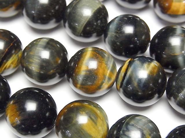 Mix Tigerauge AAA- Rund 16mm Halb oder 1strang Perlen (ca. 15 Zoll/36 cm)