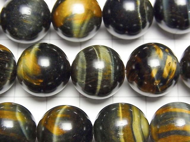 Mix Tigerauge AAA- Rund 16mm Halb oder 1strang Perlen (ca. 15 Zoll/36 cm)