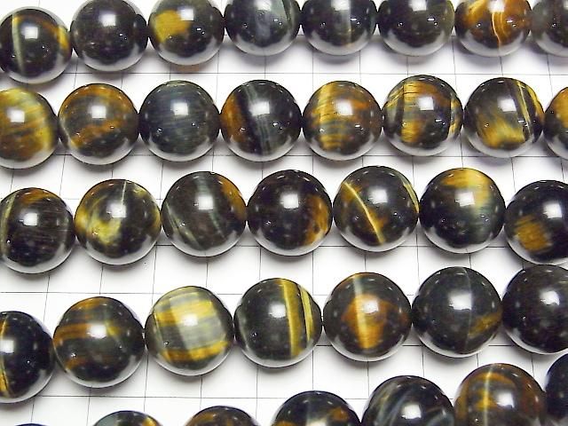 Mix Tigerauge AAA- Rund 16mm Halb oder 1strang Perlen (ca. 15 Zoll/36 cm)