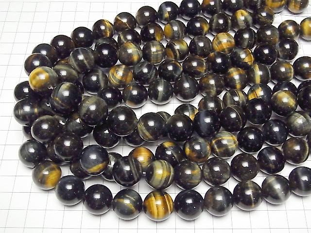 Mix Tigerauge AAA- Rund 16mm Halb oder 1strang Perlen (ca. 15 Zoll/36 cm)
