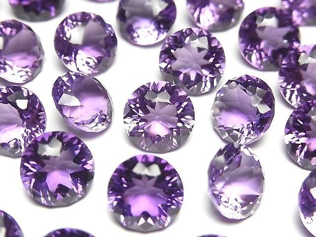 Hochwertiger Amethyst AAA Lose Stein Rund Buff Top Schnitt 10x10mm 1Stück