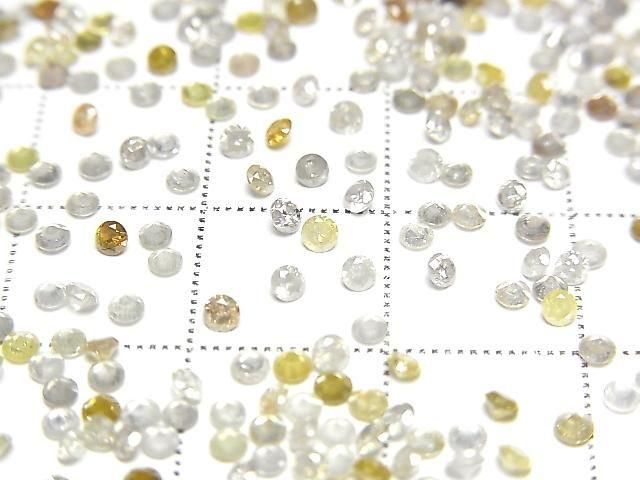 Natural Diamond Loose Stone Round Brilliant Cut 2x2mm Multicolor 10pcs