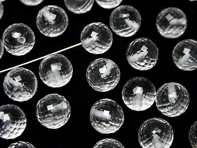 Hochwertiger Kristall AAA Halb Durchbohrtes Facettiertes Rund 8mm 2Stück