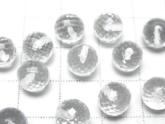 Hochwertiger Kristall AAA Halb Durchbohrtes Facettiertes Rund 8mm 2Stück
