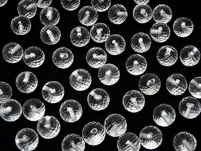 Hochwertiger Kristall AAA Halb Durchbohrtes Facettiertes Rund 8mm 2Stück