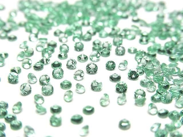 Zambia Hochwertiger Smaragd AAA Lose Stein Rund Facettiert 2x2mm 10Stück