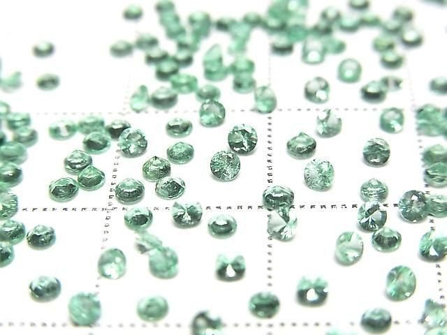 Zambia Hochwertiger Smaragd AAA Lose Stein Rund Facettiert 2x2mm 10Stück