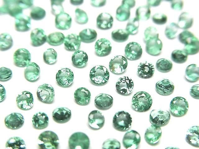 Zambia Hochwertiger Smaragd AAA Lose Stein Rund Facettiert 2.5x2.5mm 5Stück