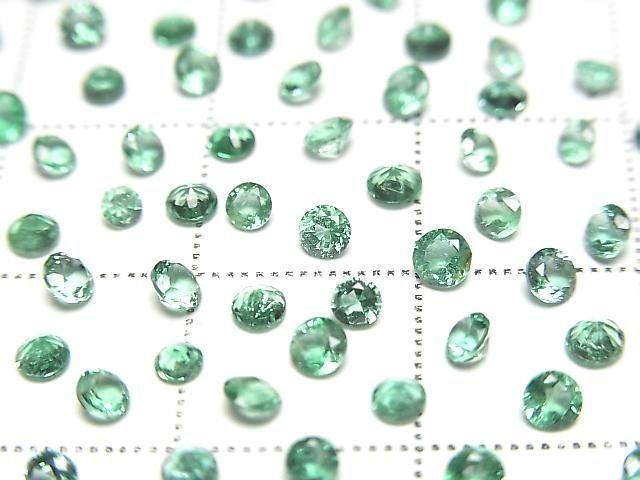 Zambia Hochwertiger Smaragd AAA Lose Stein Rund Facettiert 2.5x2.5mm 5Stück