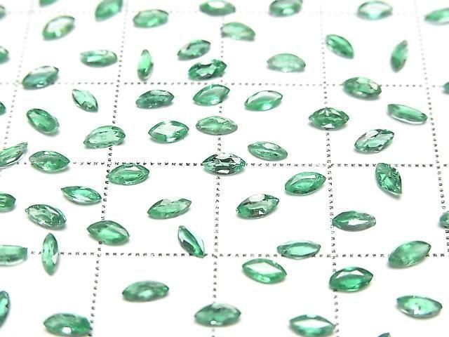 Zambia Hochwertiger Smaragd AAA Lose Stein Marquise Facettiert 4x2mm 3Stück