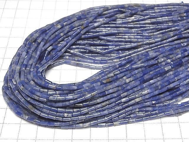Sodalith AA++ Rohr 4x2x2mm 1strang Perlen (ca. 15 Zoll/36 cm)