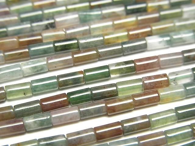 Indischer Achat Rohr 4x2x2mm 1strang Perlen (ca. 15 Zoll/36 cm)