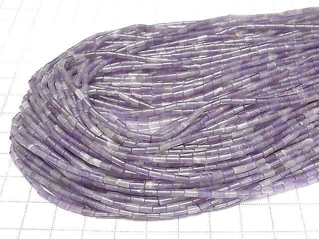 Gemischte Amethyst-Röhre 4x2x2mm 1 Strang Perlen (ca. 15 Zoll/36 cm)