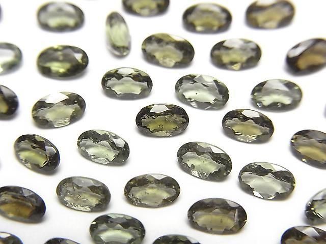 優質捷克隕石 AAA 級裸石 橢圓形刻面 5x3毫米 3顆