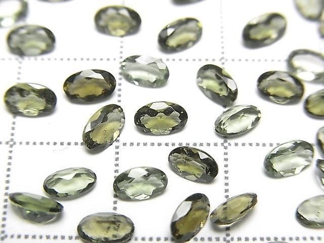 優質捷克隕石 AAA 級裸石 橢圓形刻面 5x3毫米 3顆