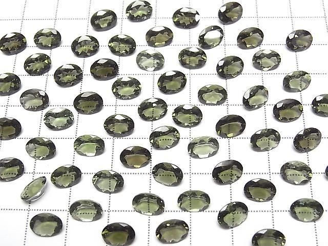 高品質捷克隕石 AAA 橢圓形刻面裸石 8x6mm 1顆