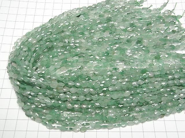 Hochwertig! Grüner Aventurin Vertikales Loch Facettierte Birnenform 6x4mm 1strang Perlen (ca. 15 Zoll/36 cm)